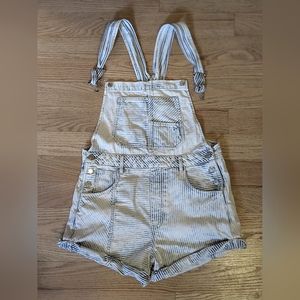 Free People We The Free Washed Denim Shortalls